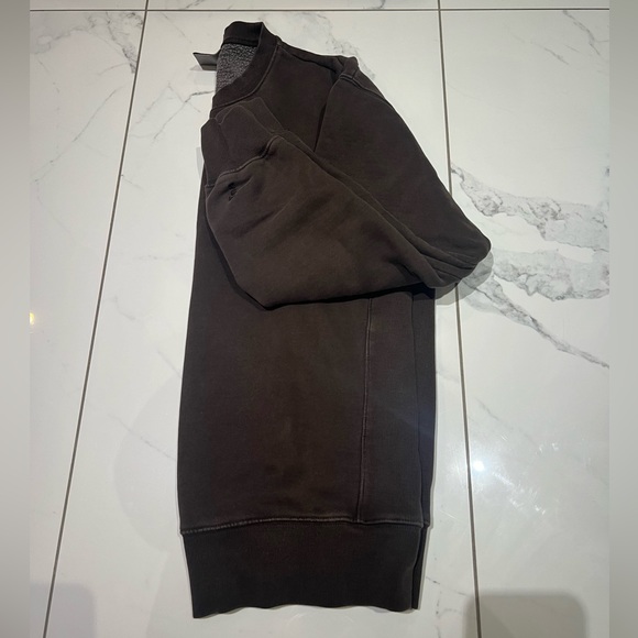 TNA Cozy Fleece Boyfriend Crewneck GD Mocha Brown - Picture 4 of 6